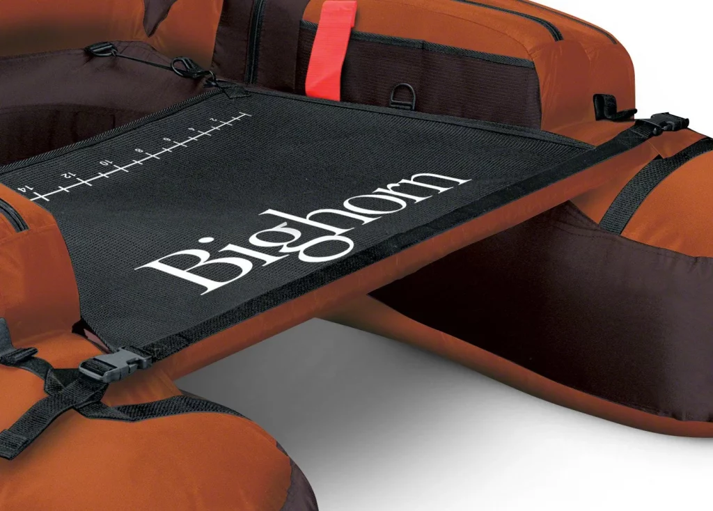 Roomy armrest storage with additional reel pockets, gear pockets, small mesh pockets, and flat zip pockets