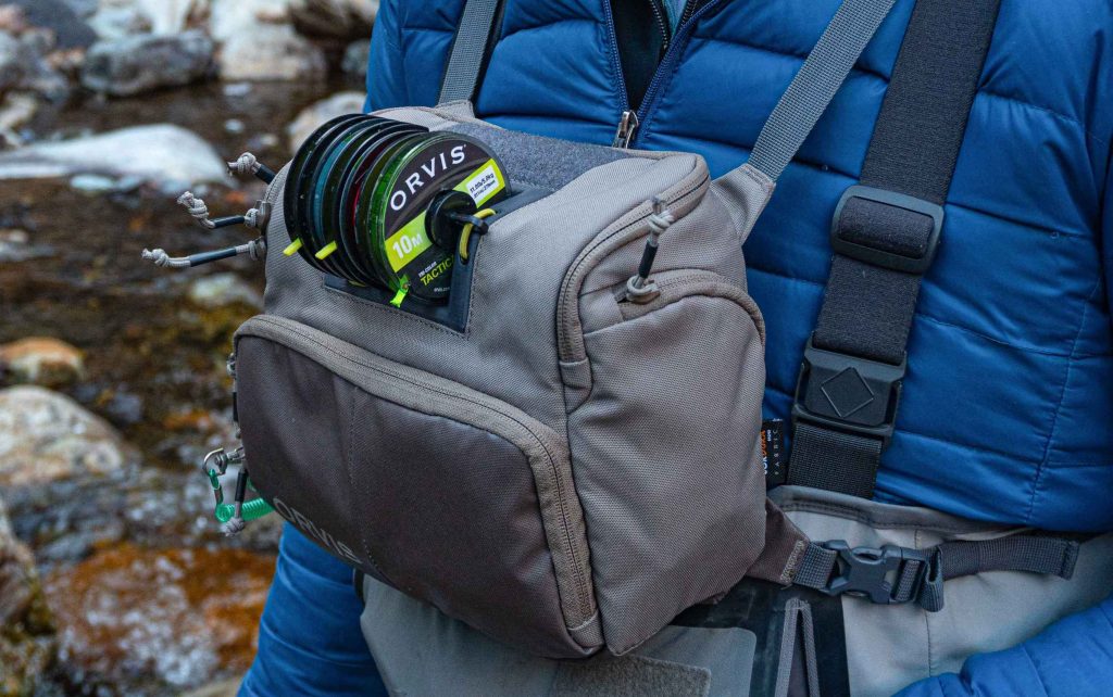Orvis Chest Pack Orvis Chest Pack
It has everything you need for fly fishing right in front of you. With its innovative new features and excellent ergonomic design, this sizeable 4L chest pack makes it easy to get things done on the water.