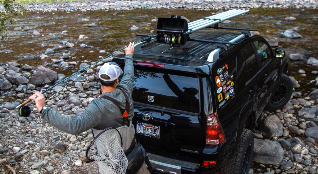 Thule RoadVault
Safe and easy loading thanks to the polypropylene lined rod tubes for added rod, guide, and tip protection. The compact design leaves room for adding a cargo box or kayak to the top of the car.